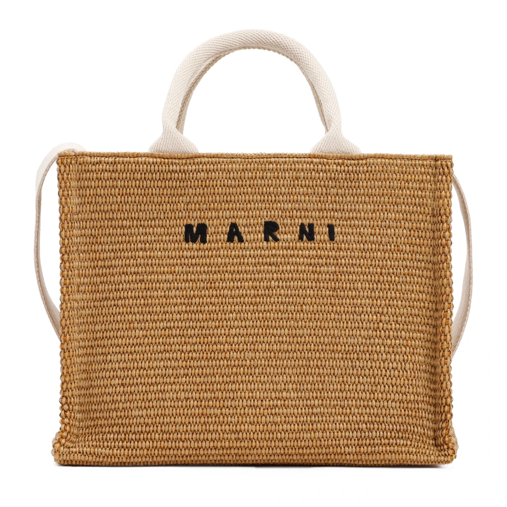 Marni Women's Brown Raffia Tote Bag - Handbags - One Size - Bags