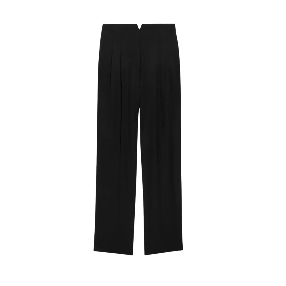 Jacquemus Zwarte Hoge Taille Wollen Broek Black Dames