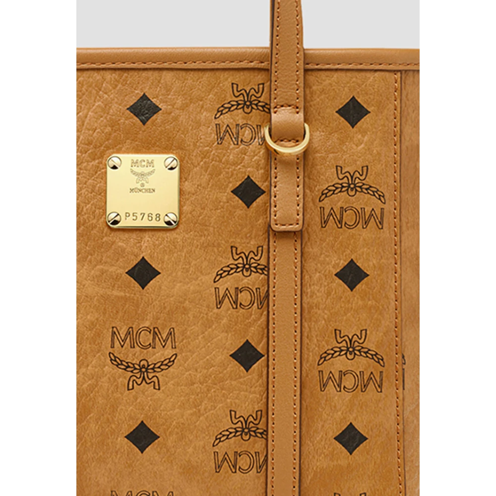 MCM Toni Top-Zip Shopper in Visetos Black Dames
