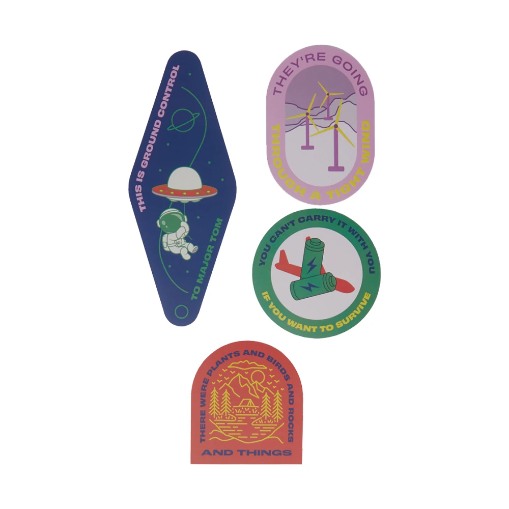 Piquadro Unisex Multicolor Ac5394skr Sticker Set Voor Koffers