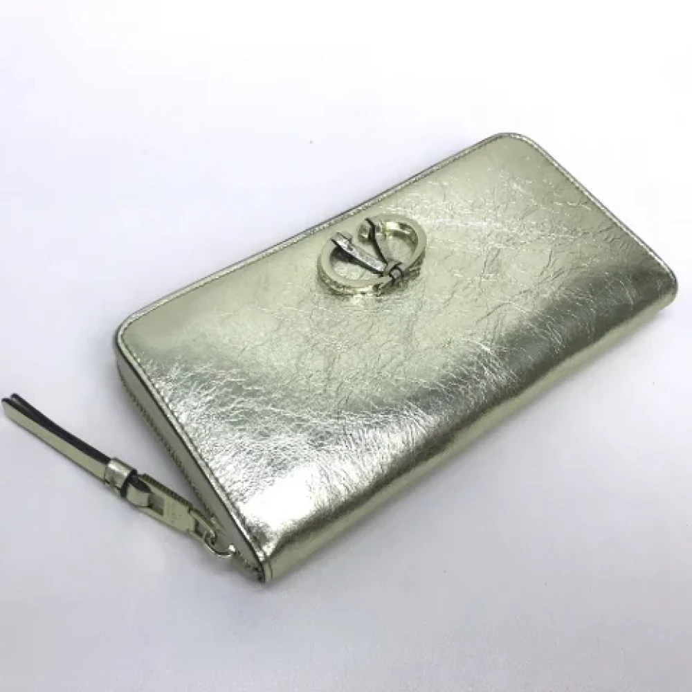 Valentino Vintage Pre-owned Leather wallets Yellow Dames