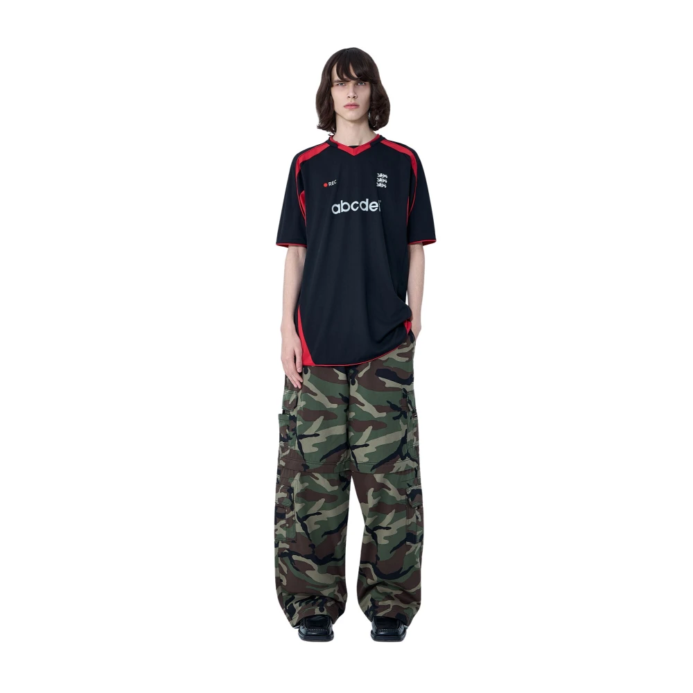 Vetements Black Training T-Shirts & Tops, Male, M, Alphabet Football Jersey T-Shirt