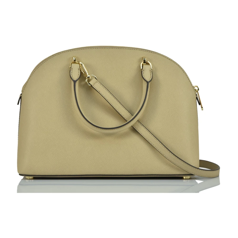 Michael Kors Emmy Large Dome Schoudertas Beige Dames