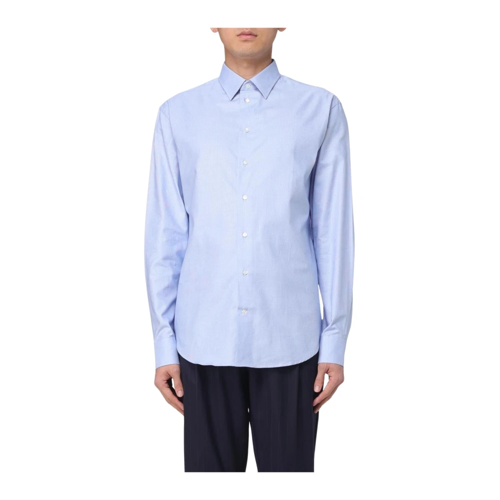 Emporio Armani Uomo Blu Camicia Classica For
