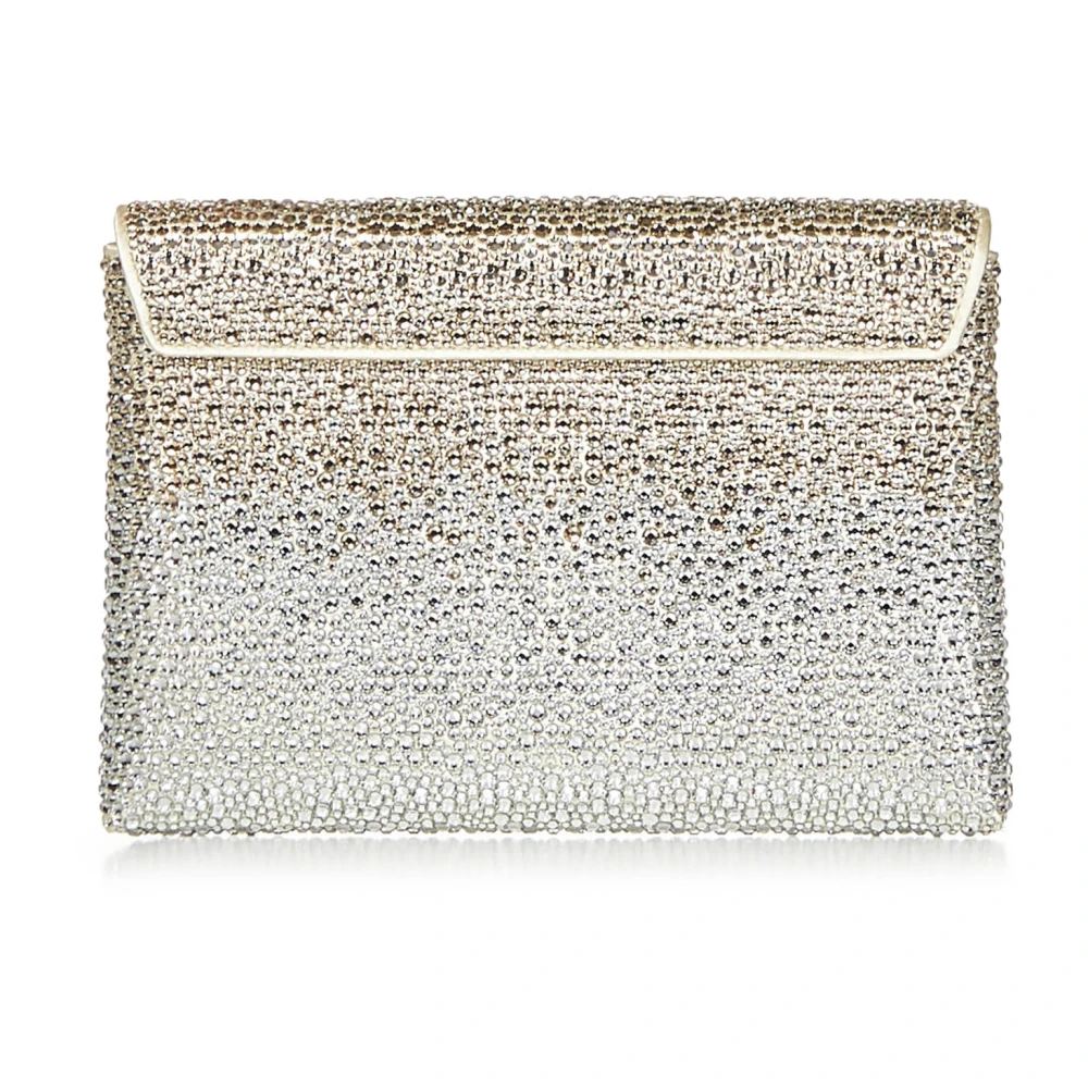 Versace Witte Medusa Clutch met Kristalversiering White Dames