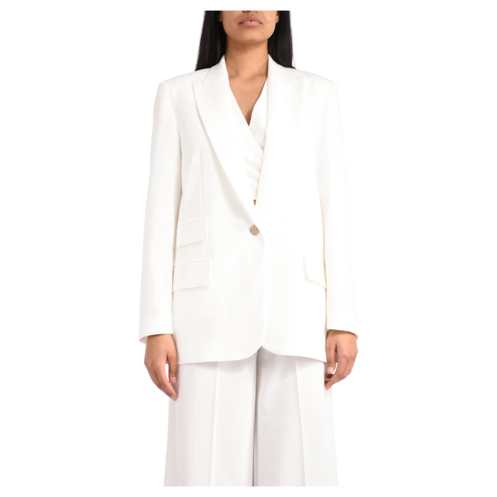 Simona Corsellini White Blazers, Female, Xl, Blazers