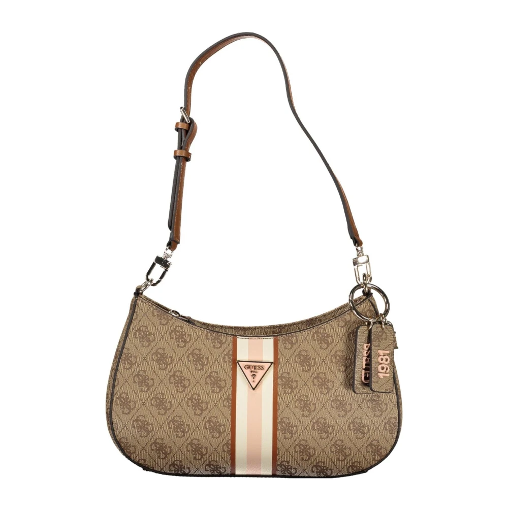 Guess Beige Schoudertas Noelle Contrast Details Beige Dames