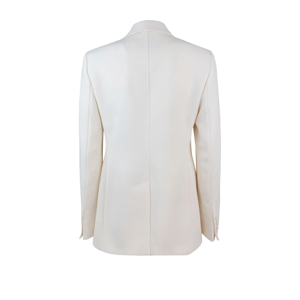 Max Mara Studio Witte Jassen Tessuto Triacetaat Polyester White Dames