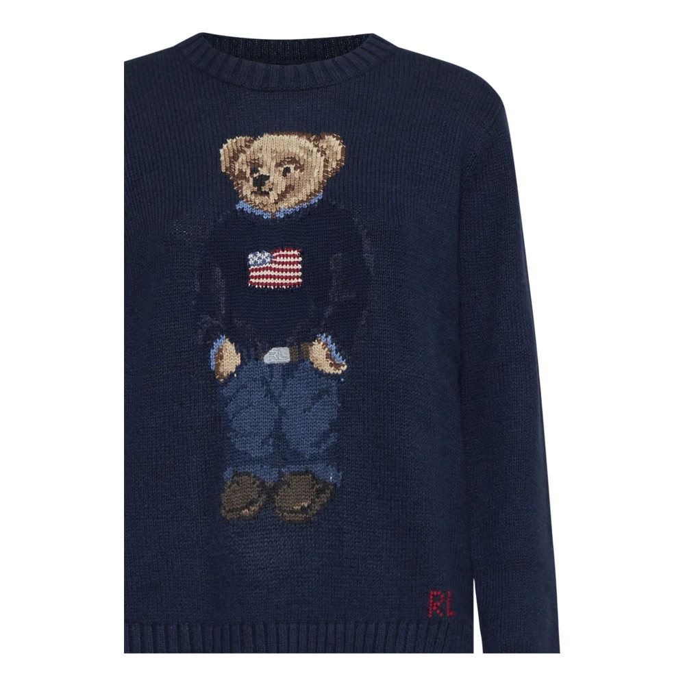 Ralph Lauren Beer Sweater Pullover Blue Dames