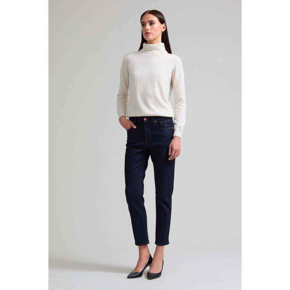 Jeckerson Jaqueline 5-pocket slim fit broek Blue Dames