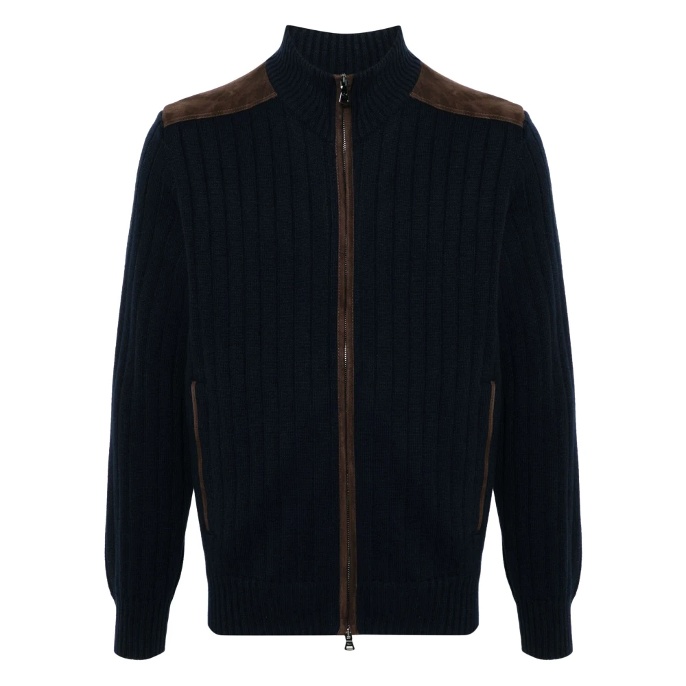 PAUL & SHARK Blauwe Zip Cardigan Casual Stijl Blue Heren
