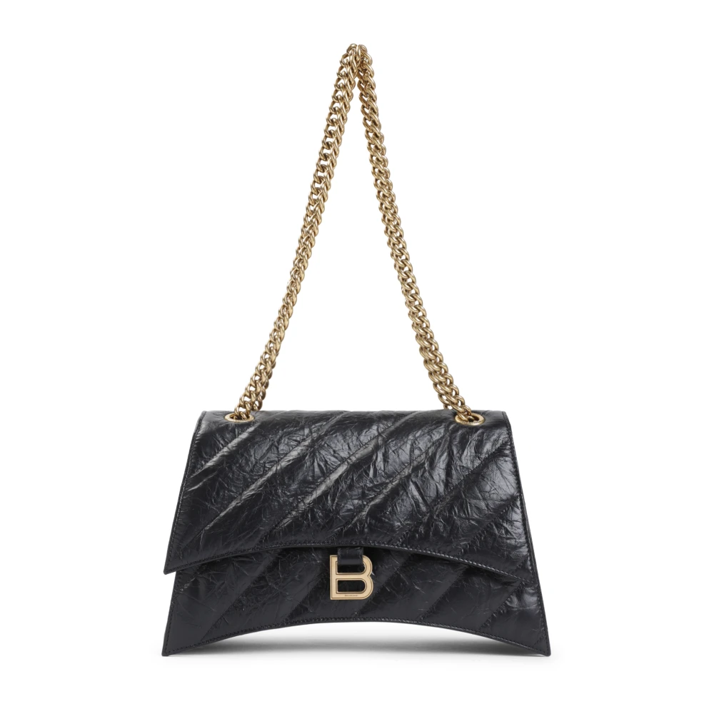 Balenciaga Zwarte Crush Chain Tas Black Dames