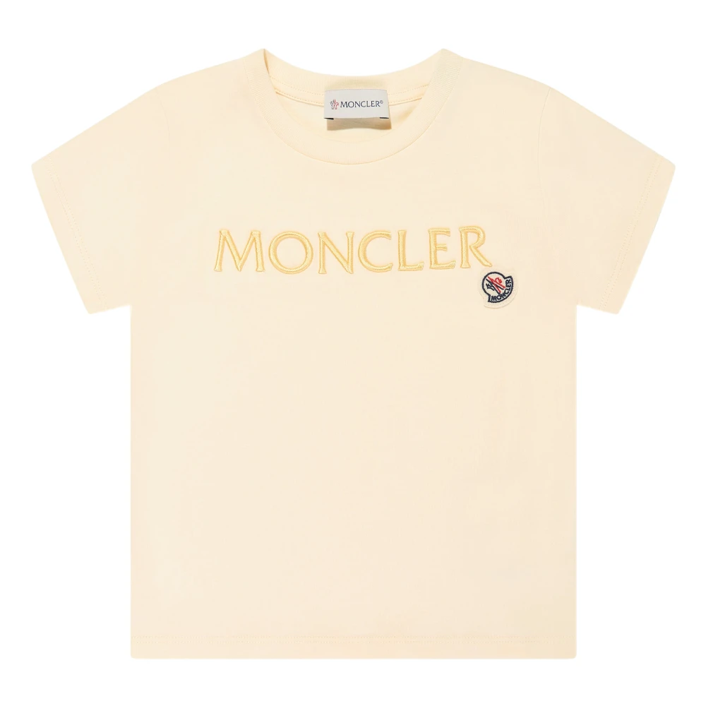 Moncler Girls Yellow T-Shirts,, Logo T-Shirt Size 4 Y