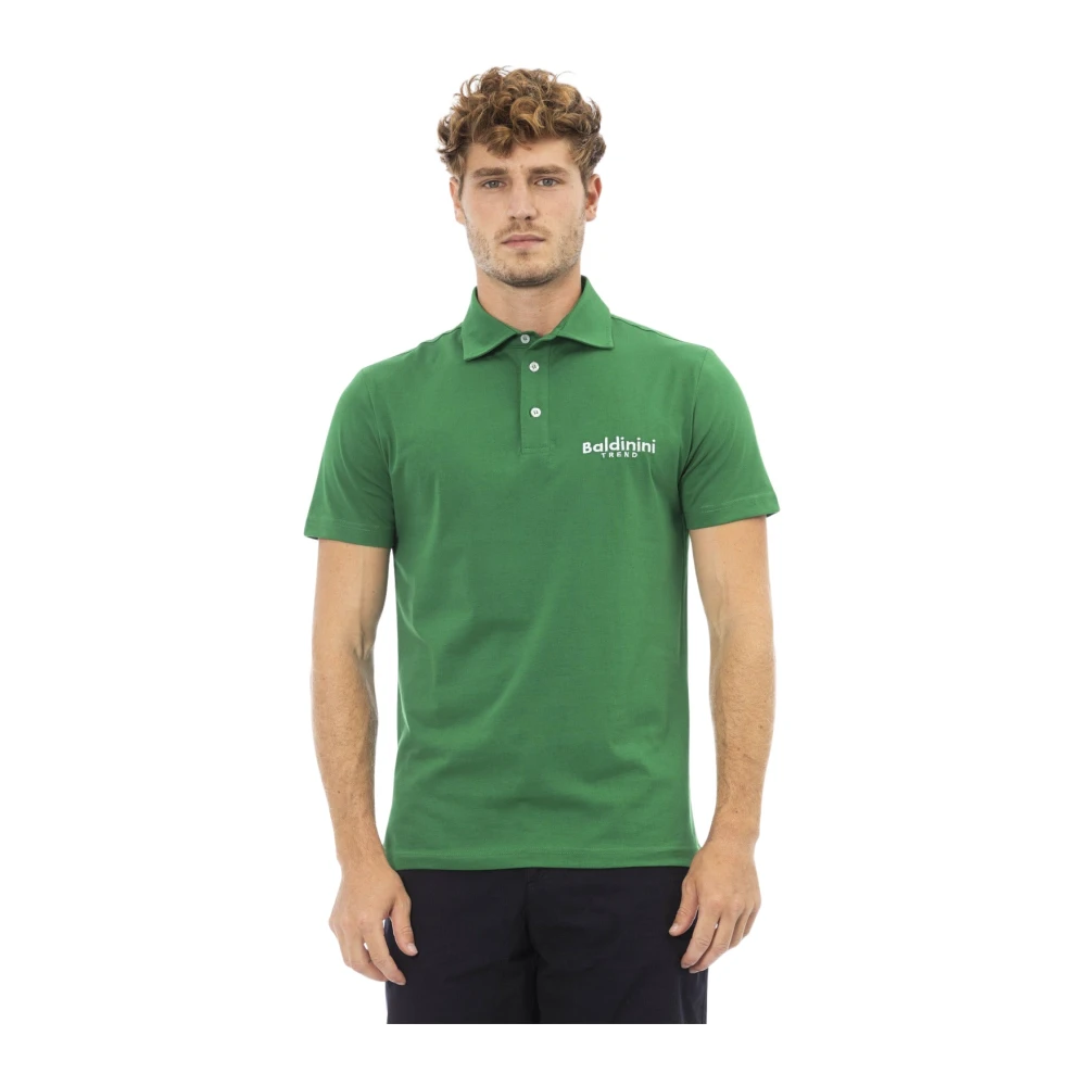 Baldinini Geborduurd Logo Polo Shirts Trend Green Heren
