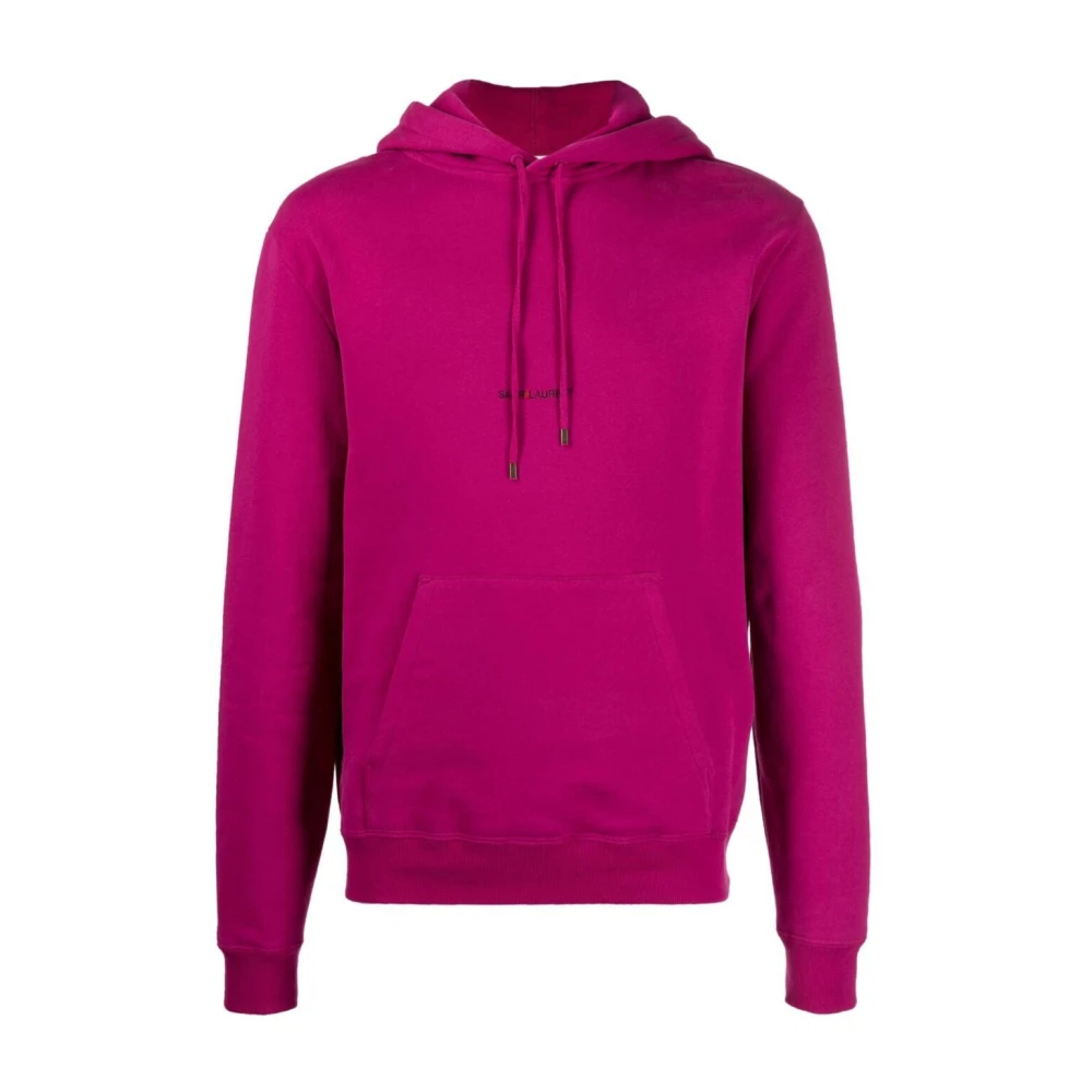 Saint Laurent Rive Gauche Logo Hoodie Pink, Herr