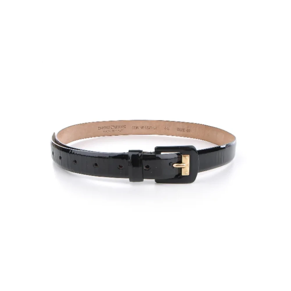 Armani Pre-owned Leather belts Black Dames