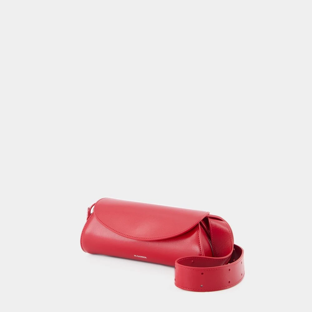 Jil Sander Rode Leren Mini Tas met Verstelbare Band Red Dames