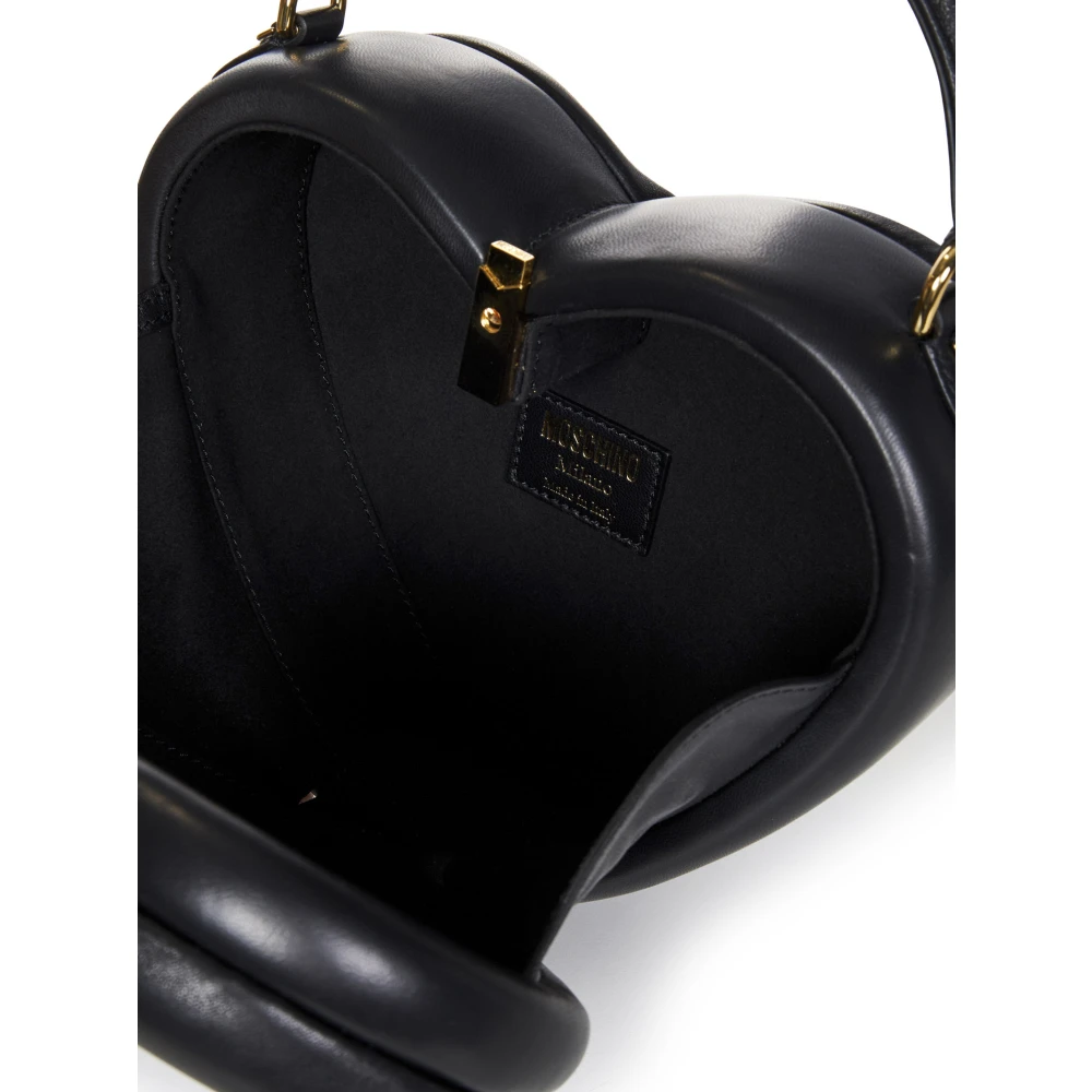 Moschino Zwarte Hartvormige Handtas Black Dames