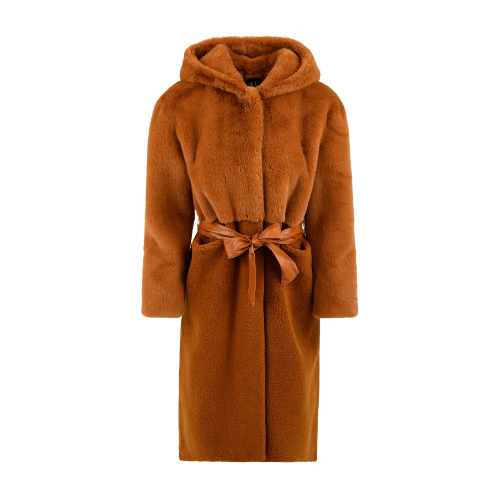 Bomboogie Donna Arancione Elegante Cappotto Da