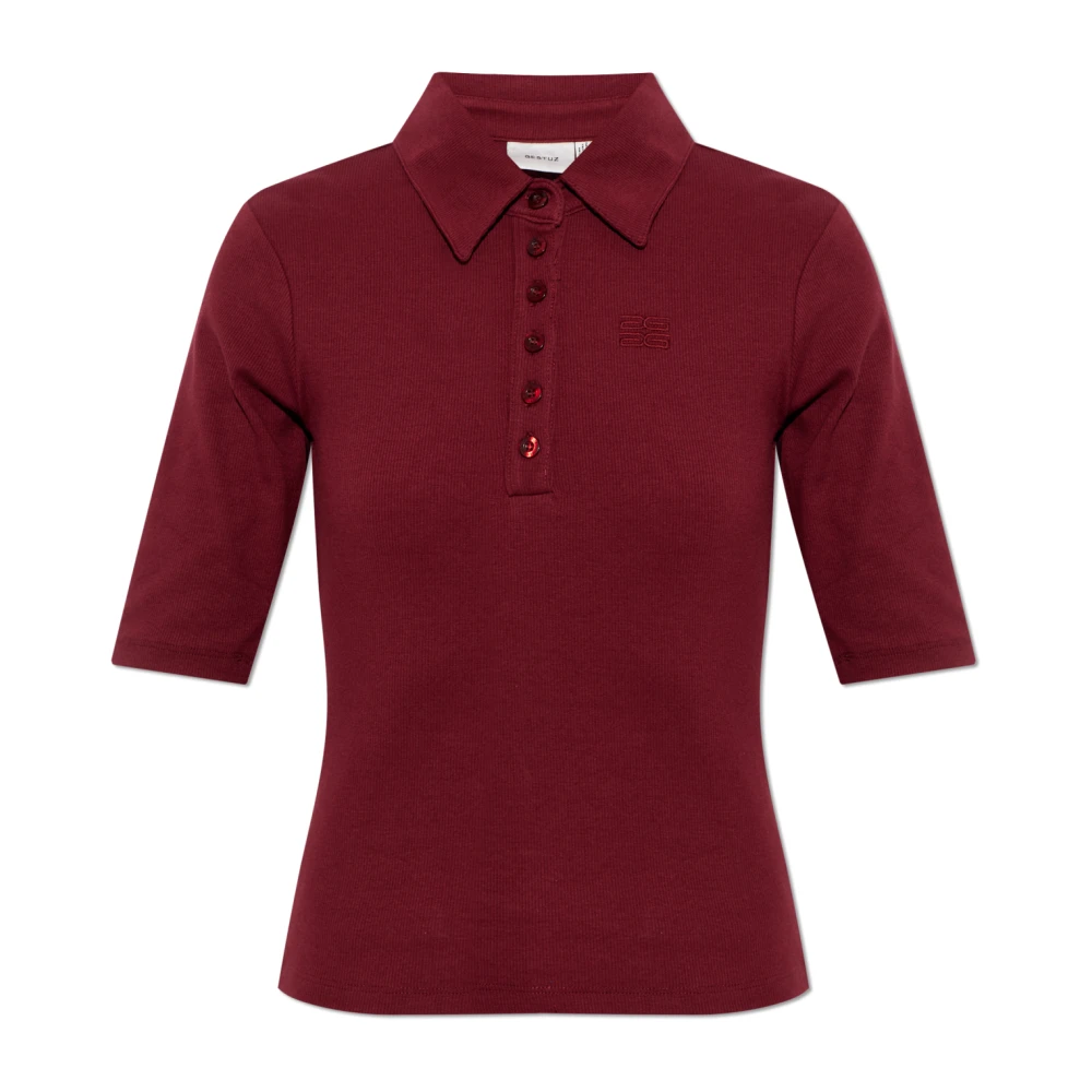Gestuz Women's Red Polo Shirts, Xs, Gzdrew Polo