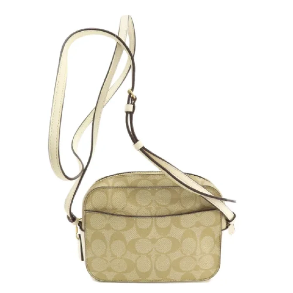 Coach Pre-owned Canvas shoulder-bags Beige Dames
