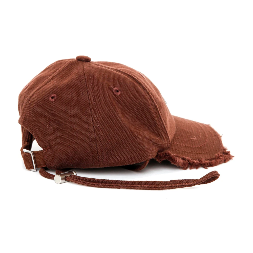 Jacquemus Artisjok Six-Panel Pet met Franje Brown Heren
