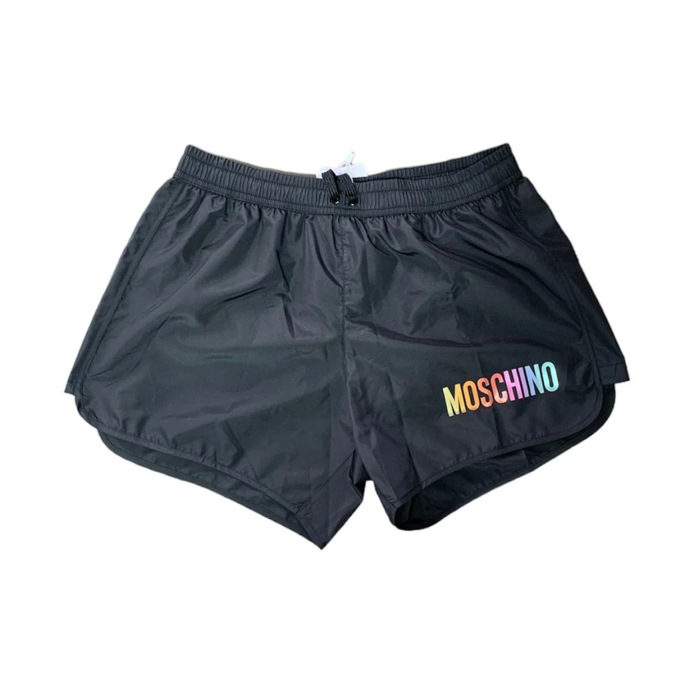Love Moschino Zwarte Zee Shorts Logo Polyester Black Heren
