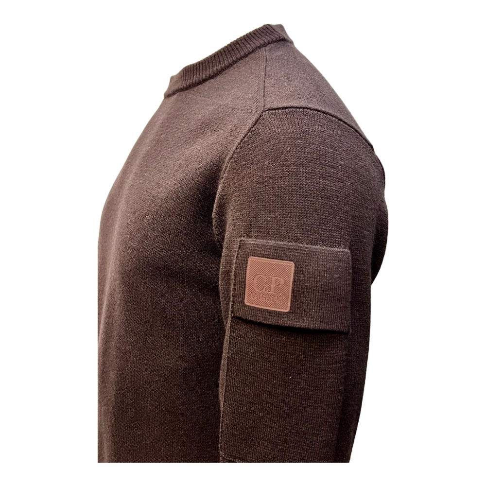 C.P. Company Urban Merino Crew Neck Sweater Bruin Brown Heren