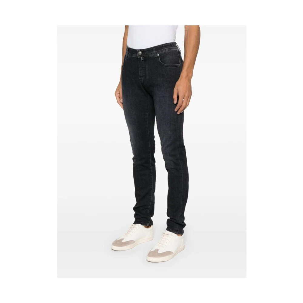 Jacob Cohën Zwarte Klassieke Five-Pocket Jeans Black Heren
