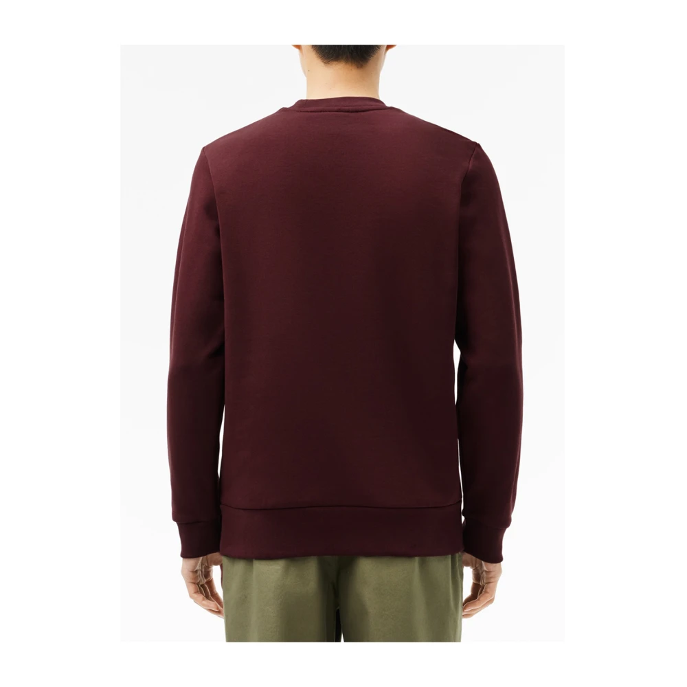 Lacoste Bordeaux Organische Katoenen Sweater Red Heren