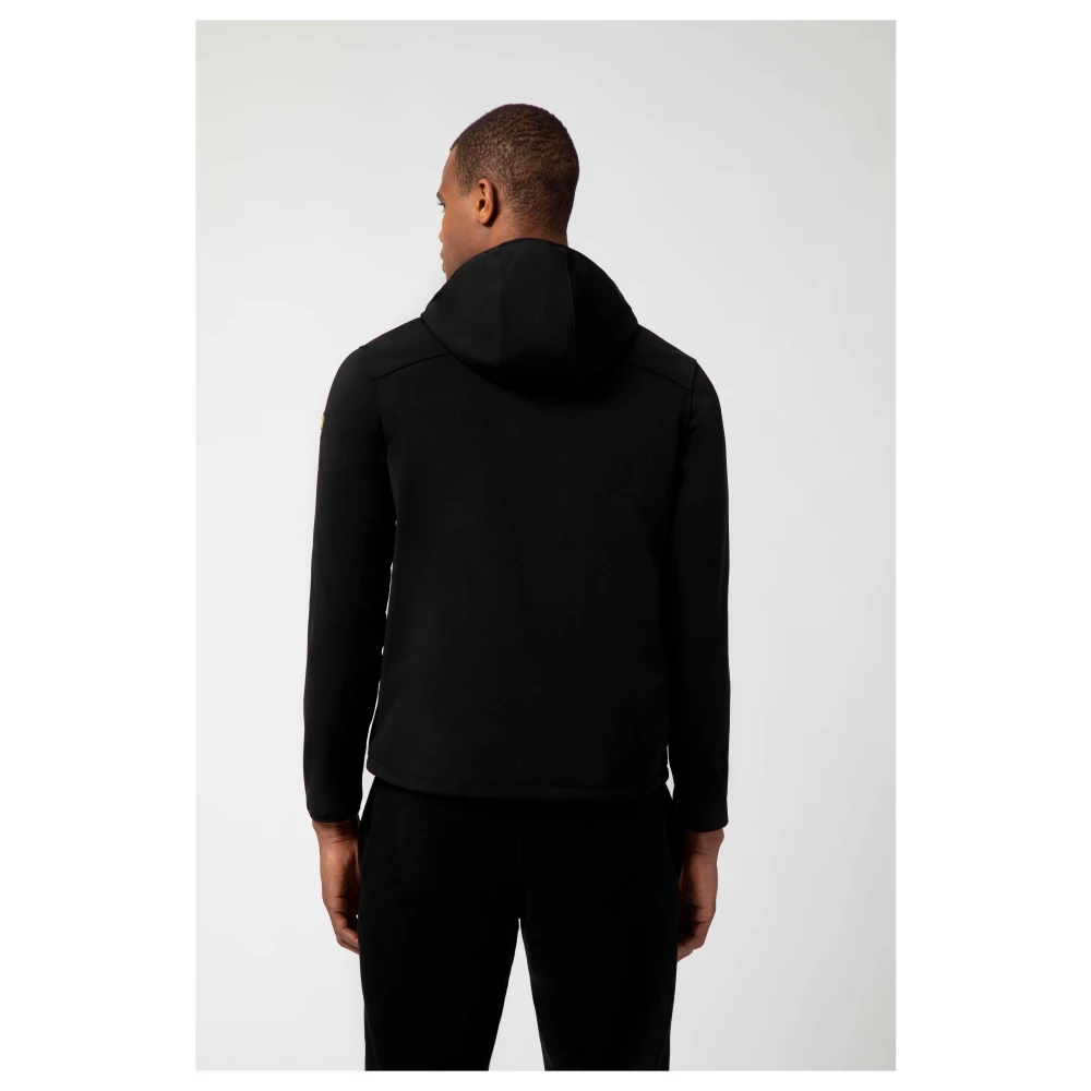 Ciesse Piumini Zwarte jas met hoge nek capuchon Black Heren