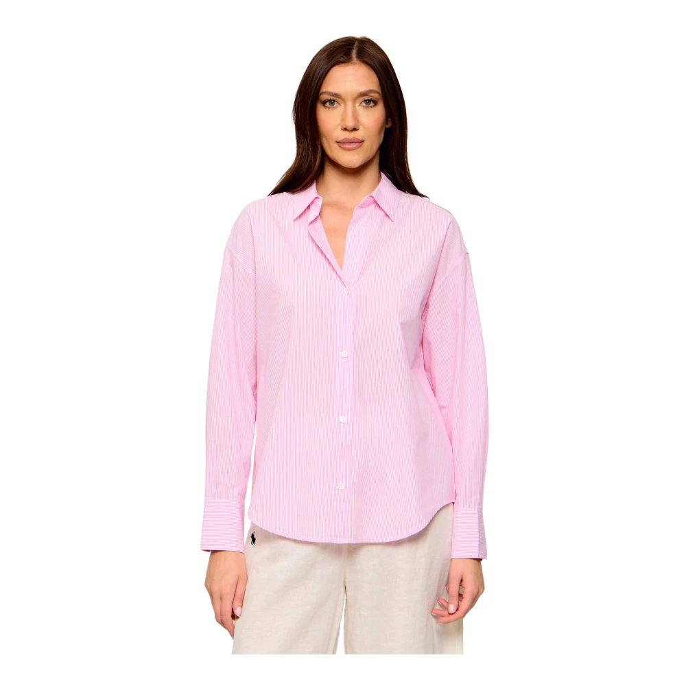 Mc2 Saint Barth Pink Shirts, Female, Xs, Cristal Long Sleeve Shirt