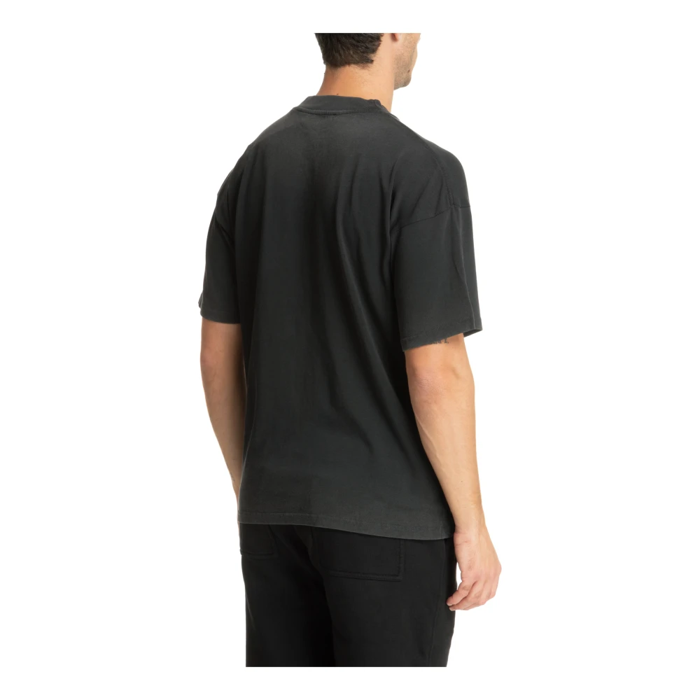 Represent Gestreept Logo T-shirt Black Heren