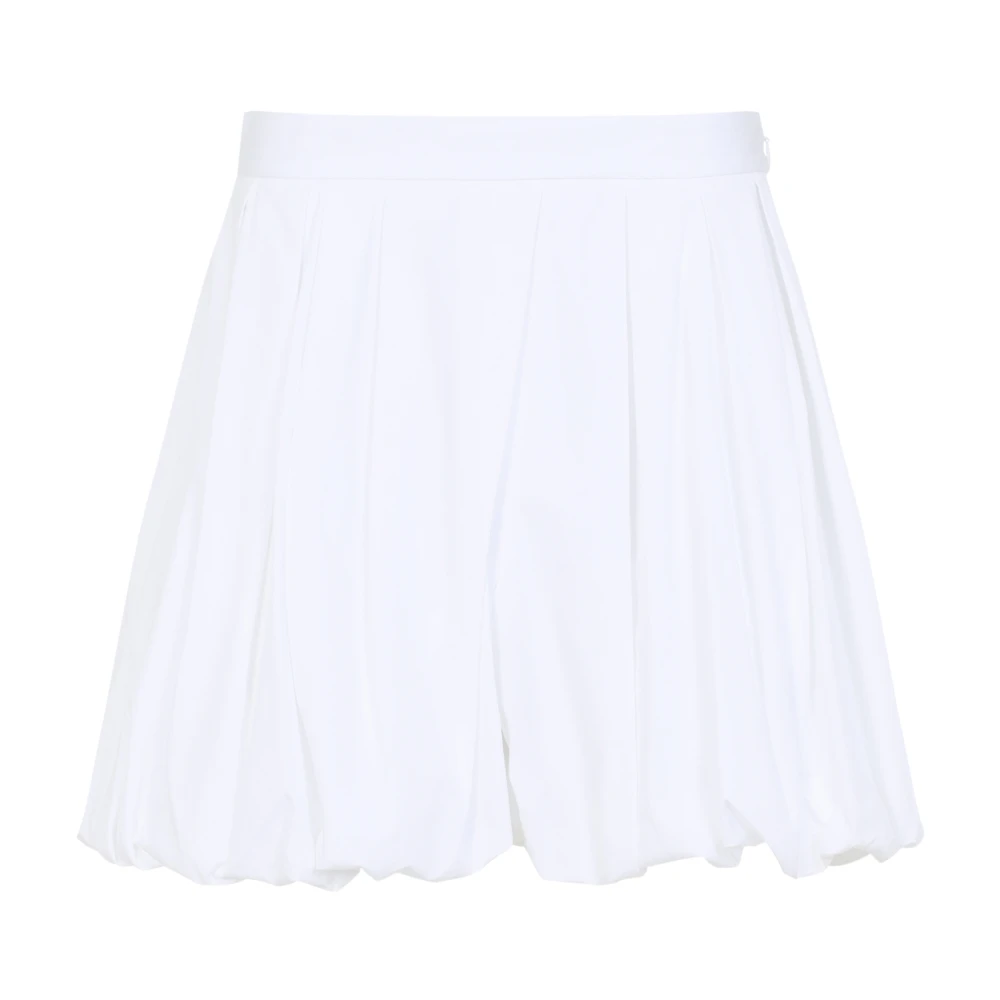 Jil Sander Women's White Short Shorts, M, Voluminous Bermuda