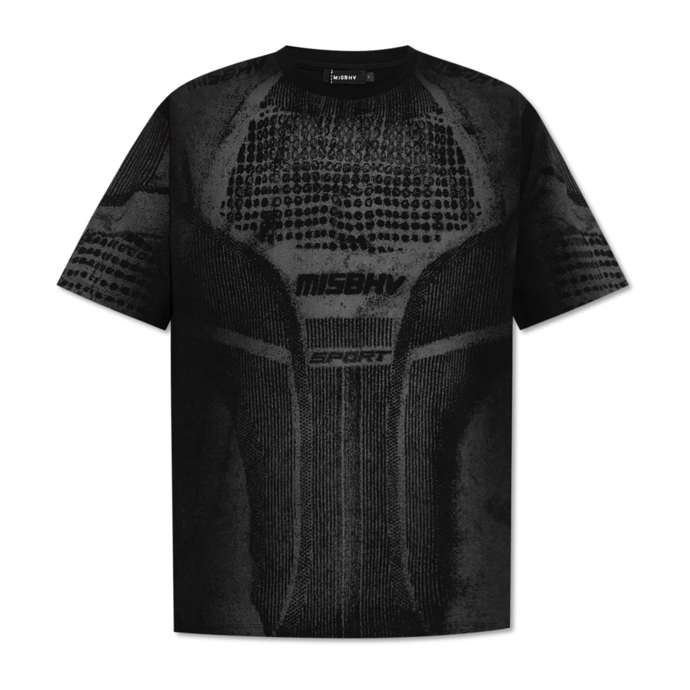 Misbhv Men's Black T-Shirts, Xs, T-Shirt With A Pattern