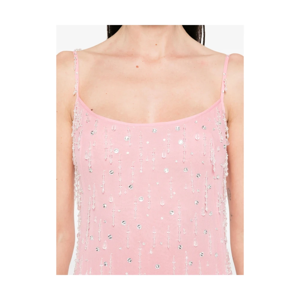 Blumarine Flamingo Roze Pailletten Jurk Pink Dames
