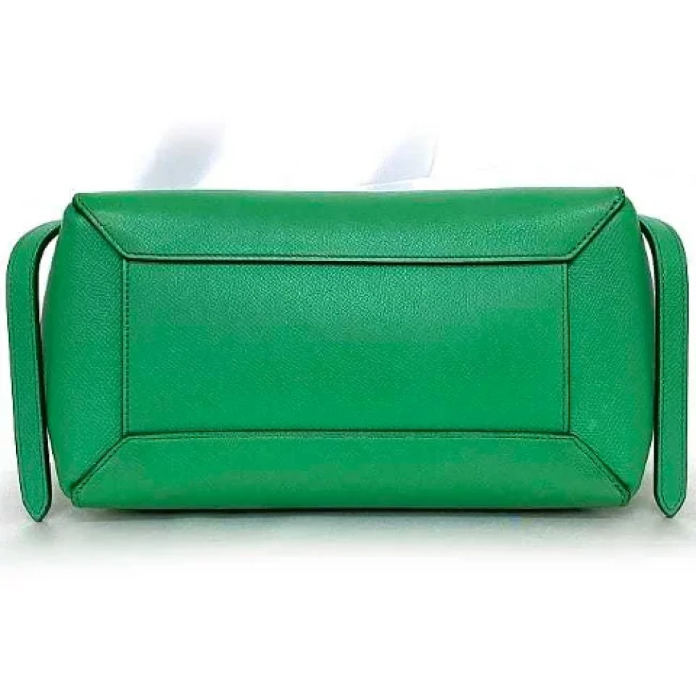 Celine Vintage Pre-owned Leather totes Green Dames