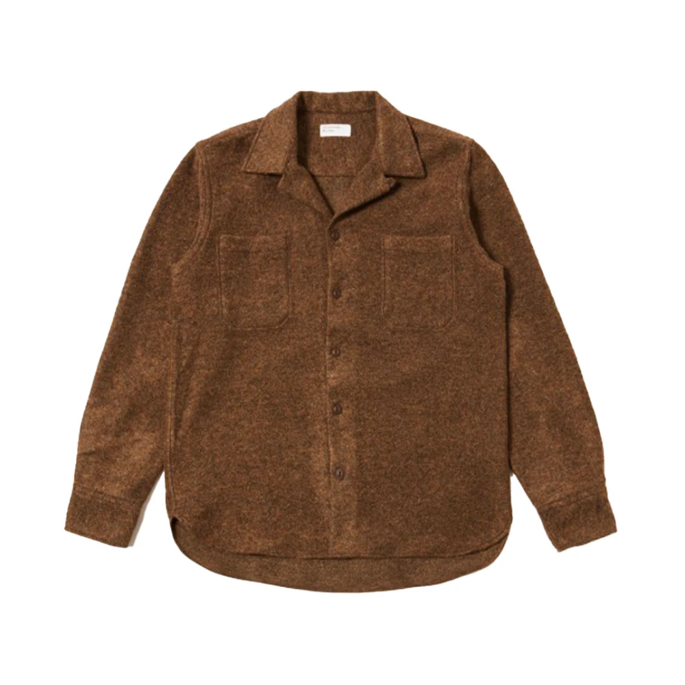 Universal Works Worker Bark Werkoverhemd Brown Heren