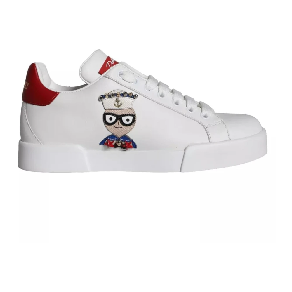 Dolce & Gabbana Logo Lage Sneakers in Dames Schoenen Wit