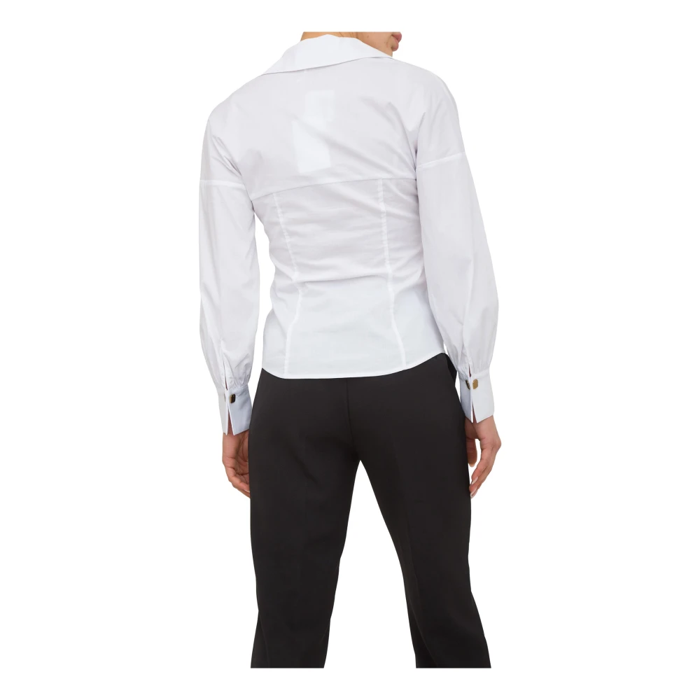 Nenette Witte Poplin Overhemd White Dames