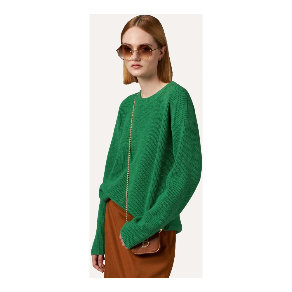 Ballantyne Round-neck Knitwear Green Dames