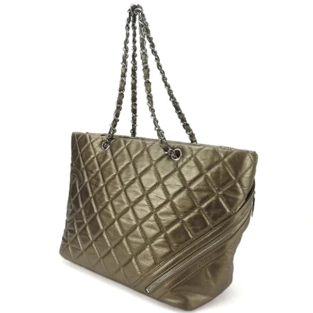 Chanel Vintage Pre-owned Fabric totes Gray Dames