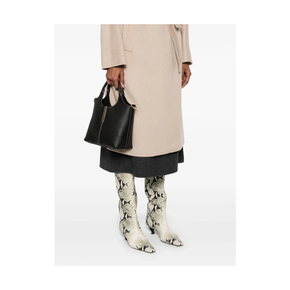 TOD'S Zwarte Schoudertas met Lobster Claw Black Dames