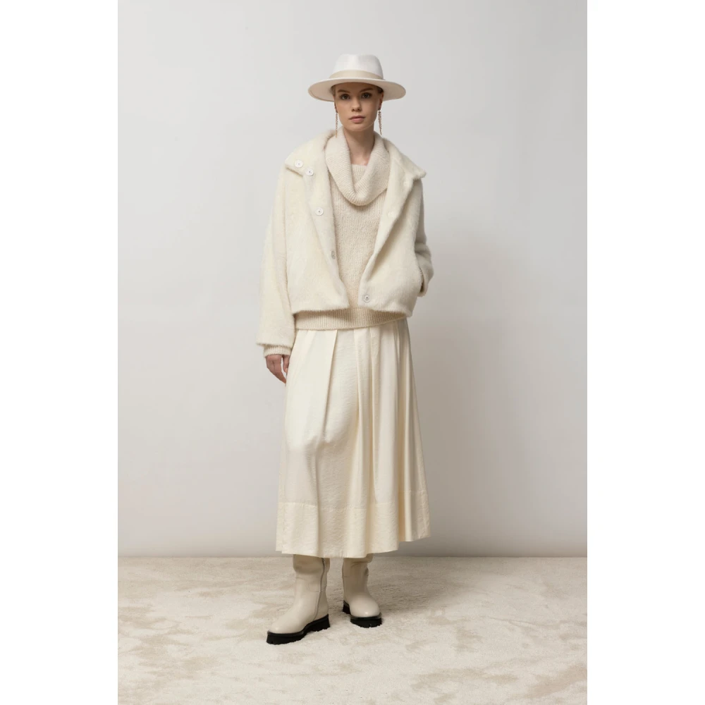 PESERICO Zachte touch viscose mix rok Beige Dames