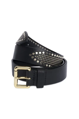 Cintura in pelle con borchie