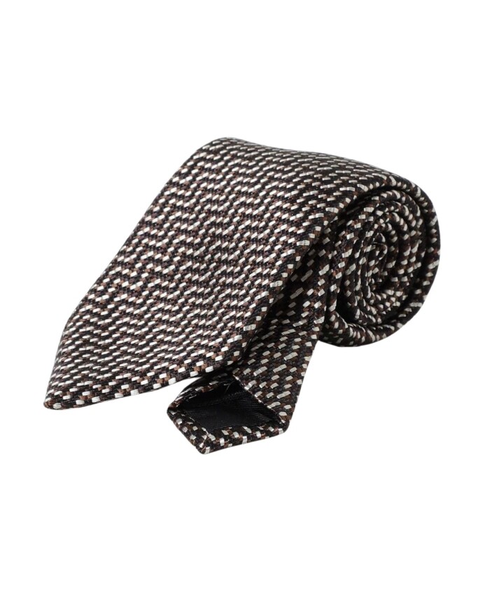 bruin-geometrisch-zijden-stropdas-elegante-stijl