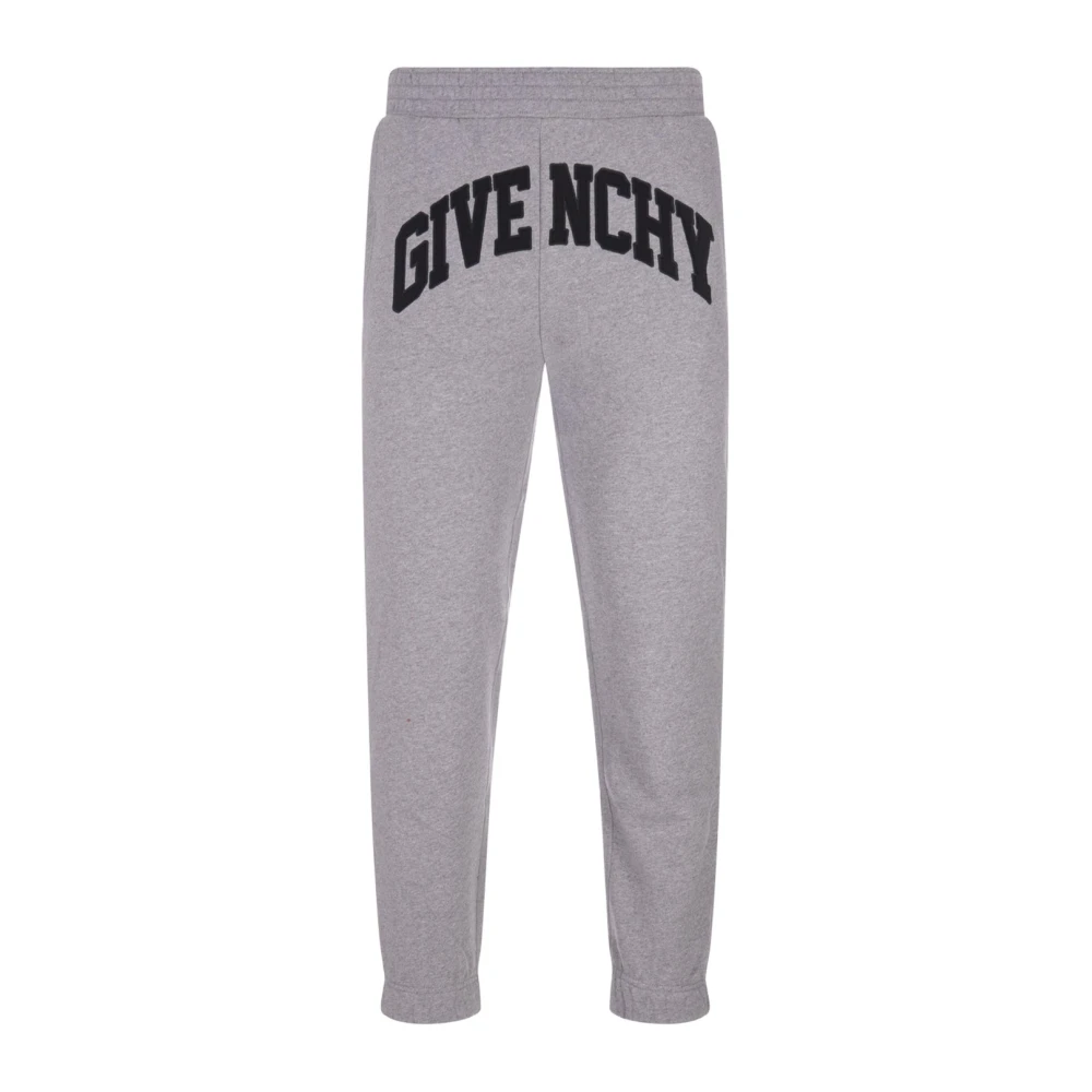 Givenchy Herr Grå Byxor S, Bomull, Cotton Logo Sweatpants