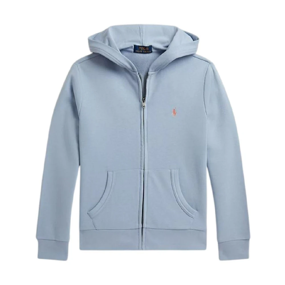 Polo Ralph Lauren Blue Kids Sweatshirts, Male, 8 Y, Zip-Up Sweatshirt