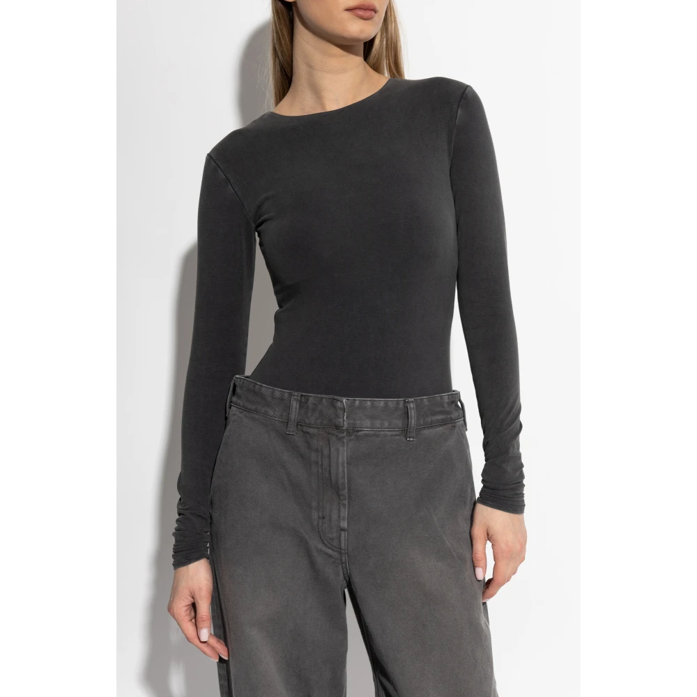 Entire Studios Lange mouw bodysuit Gray Dames