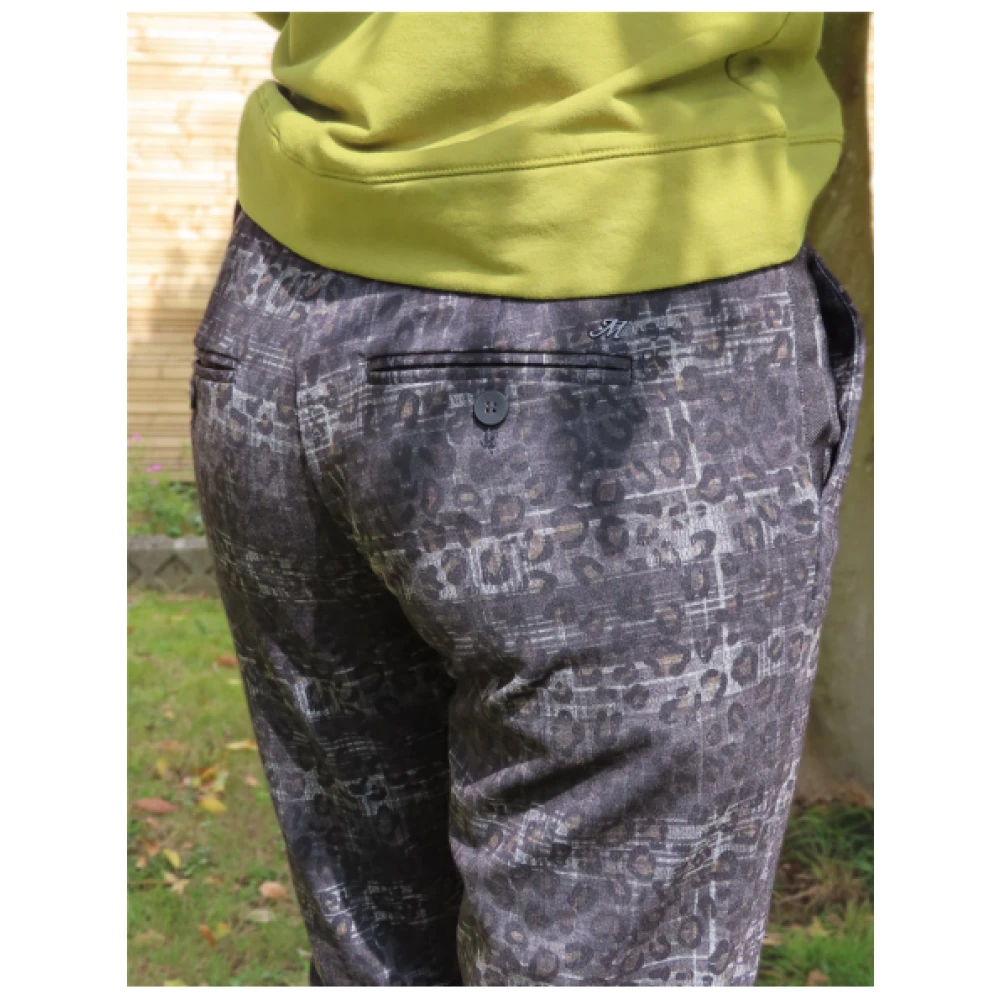 Mason's Jerseybroek met Luipaardprint Black Heren